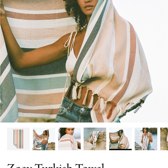 SLOWTIDE striped Turkish beach towel brand new! 100% cotton - Picture 4 of 7